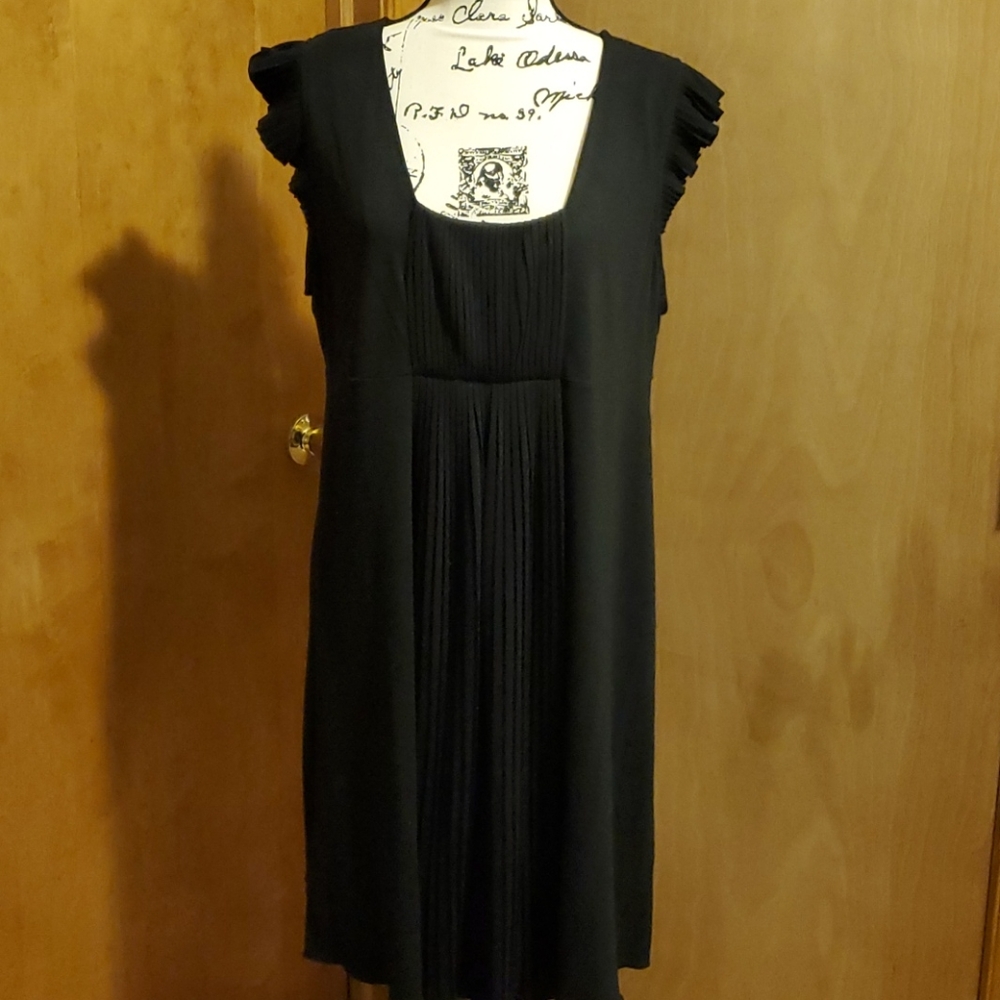 Elle black dress with empire waist